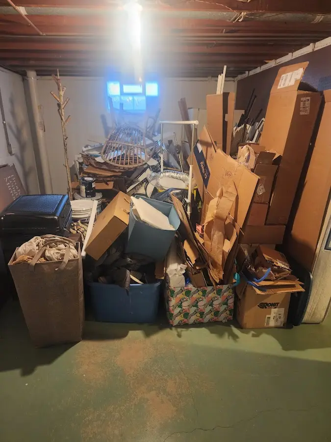 Roll-off dumpster container at job site for Cleanout Dumpster Rental in Lake Ridge